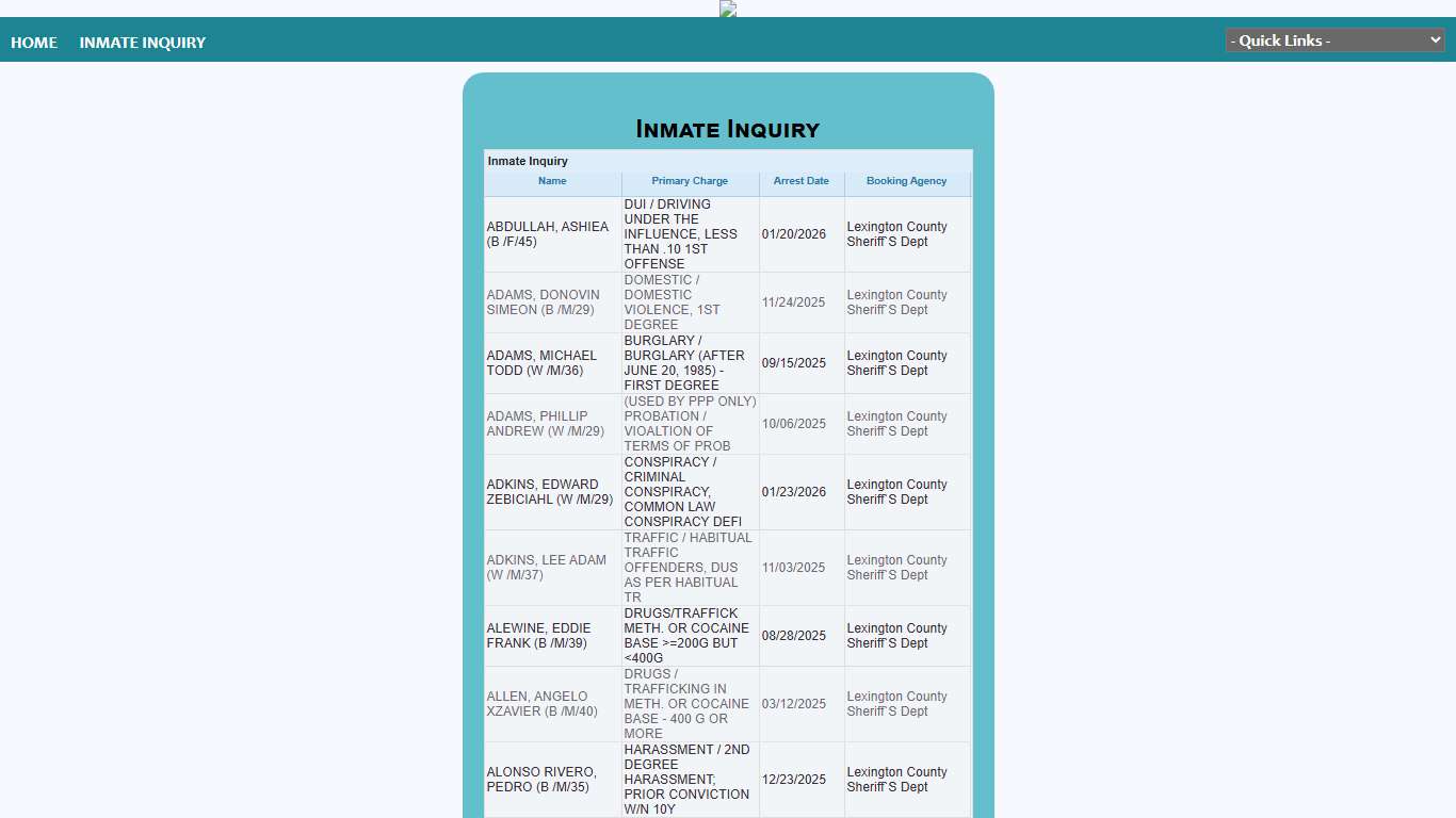 Lexington County Sheriff Office P2C